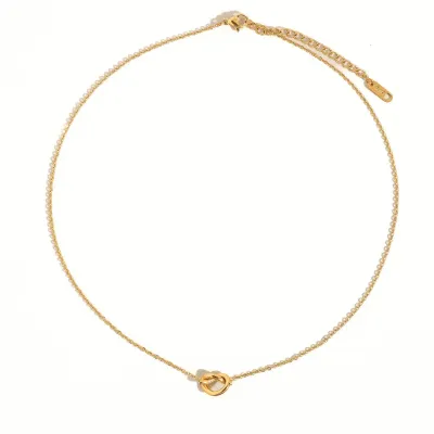 Aimee Petite Heart Necklace (18K Gold)