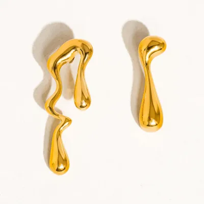 Roma Mismatch Melted Earring (18K Gold)