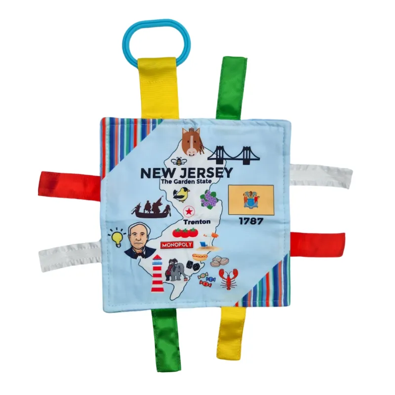 NJ Baby Learning Crinkle Tag 8"X 8" Toy