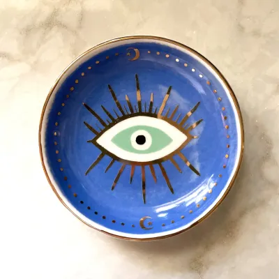 Evil Eye Porcelain Trinket Dish