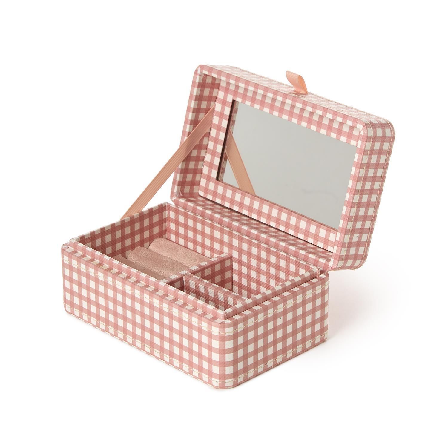 Treasure Keeper Jewelry Box - , Color: Pink Gingham