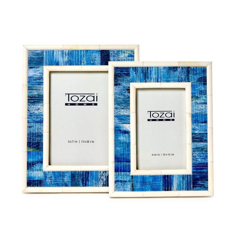 Blue Stacks Picture Frame -