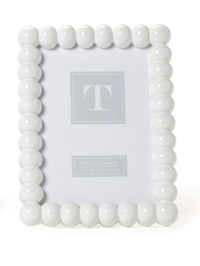 White Hobnail 5" x 7" Photo Frame