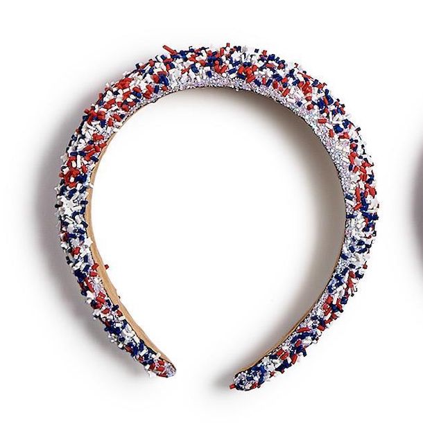 Navy Sprinkles Headband