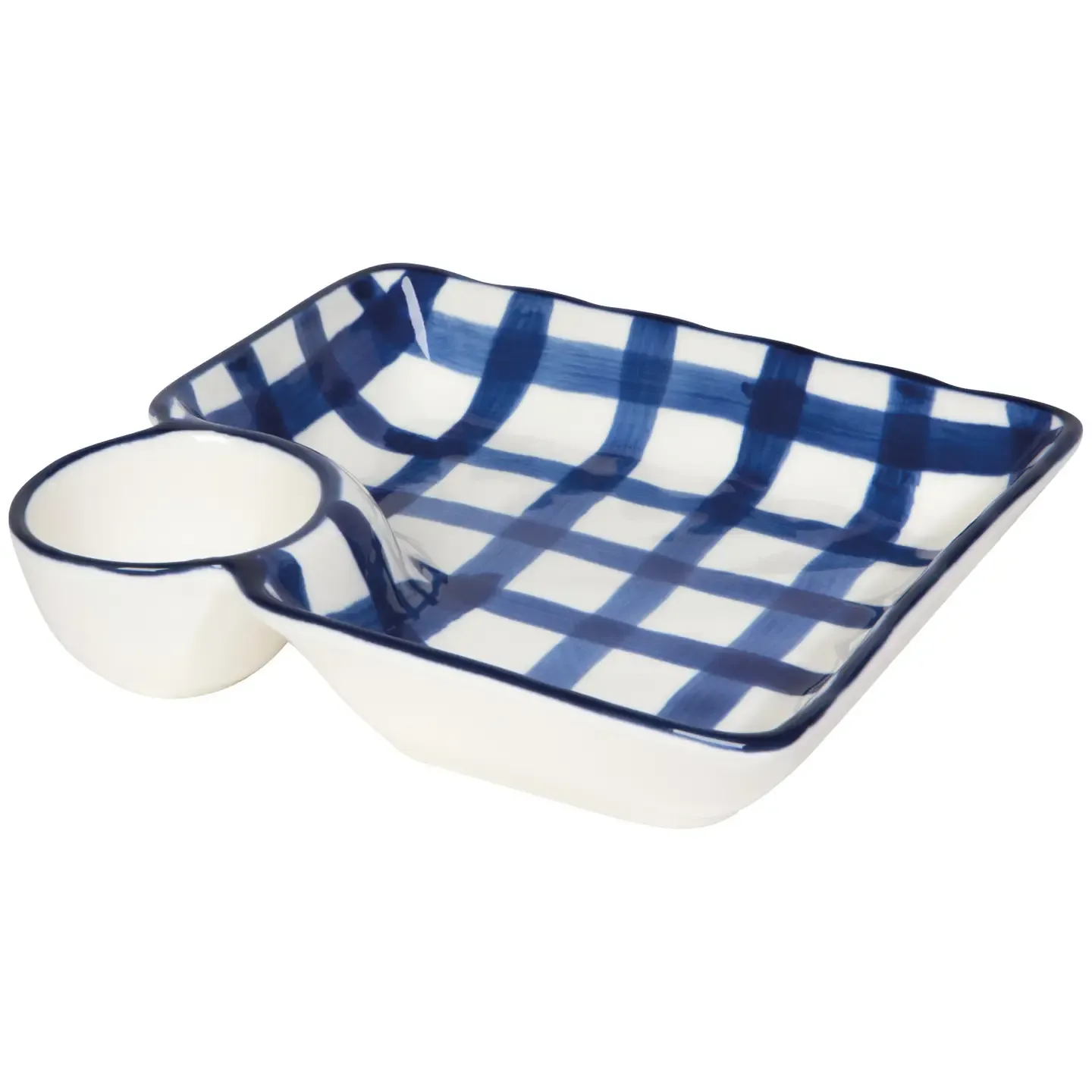 Grid Dip N' Dish Plate