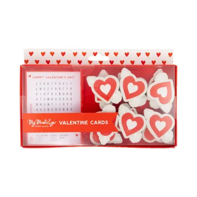 Word Search Valentine's Cards and Eraser Set (12 Each)