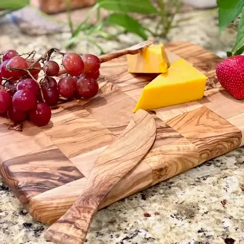 Olive Wood Cheese Block