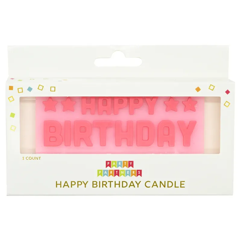 Block Candle Set - Birthday Pink