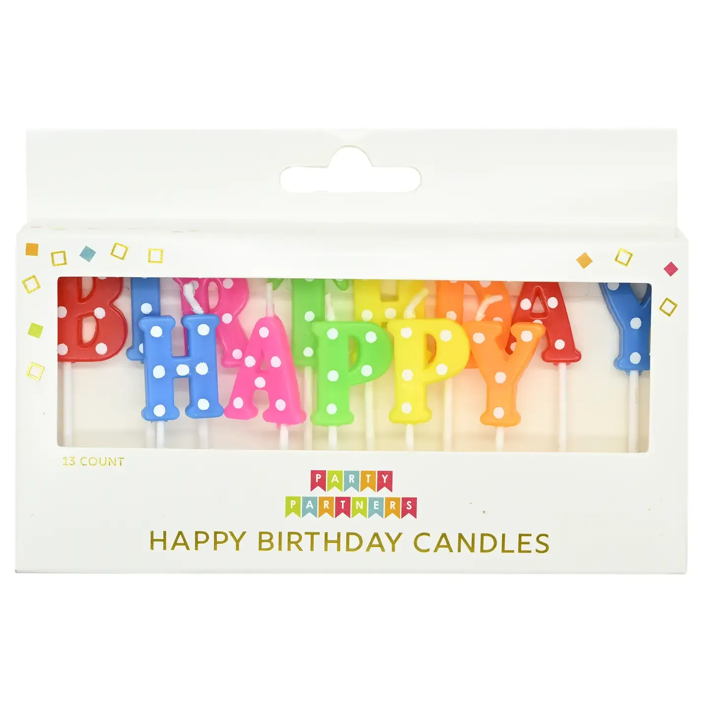 Happy Birthday Candle Set (Dots)