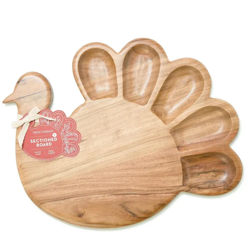 Turkey Shape Sectional Charcuterie Board