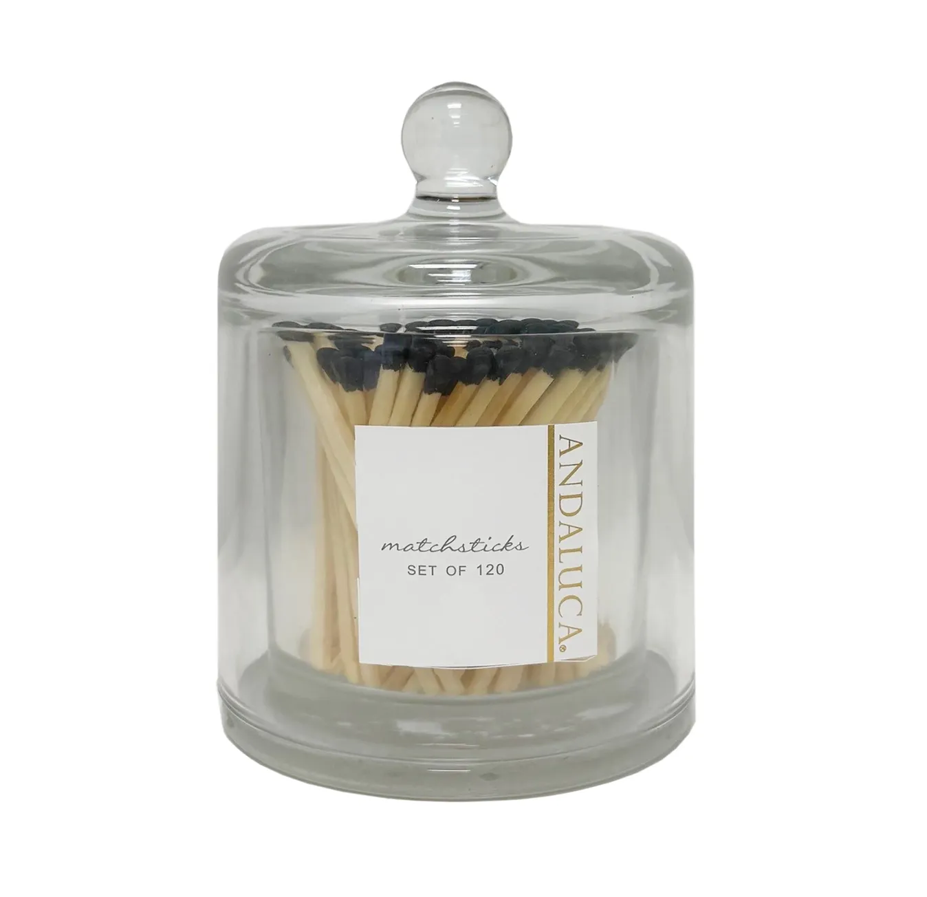 Glass Cloche With Wooden Black Matches