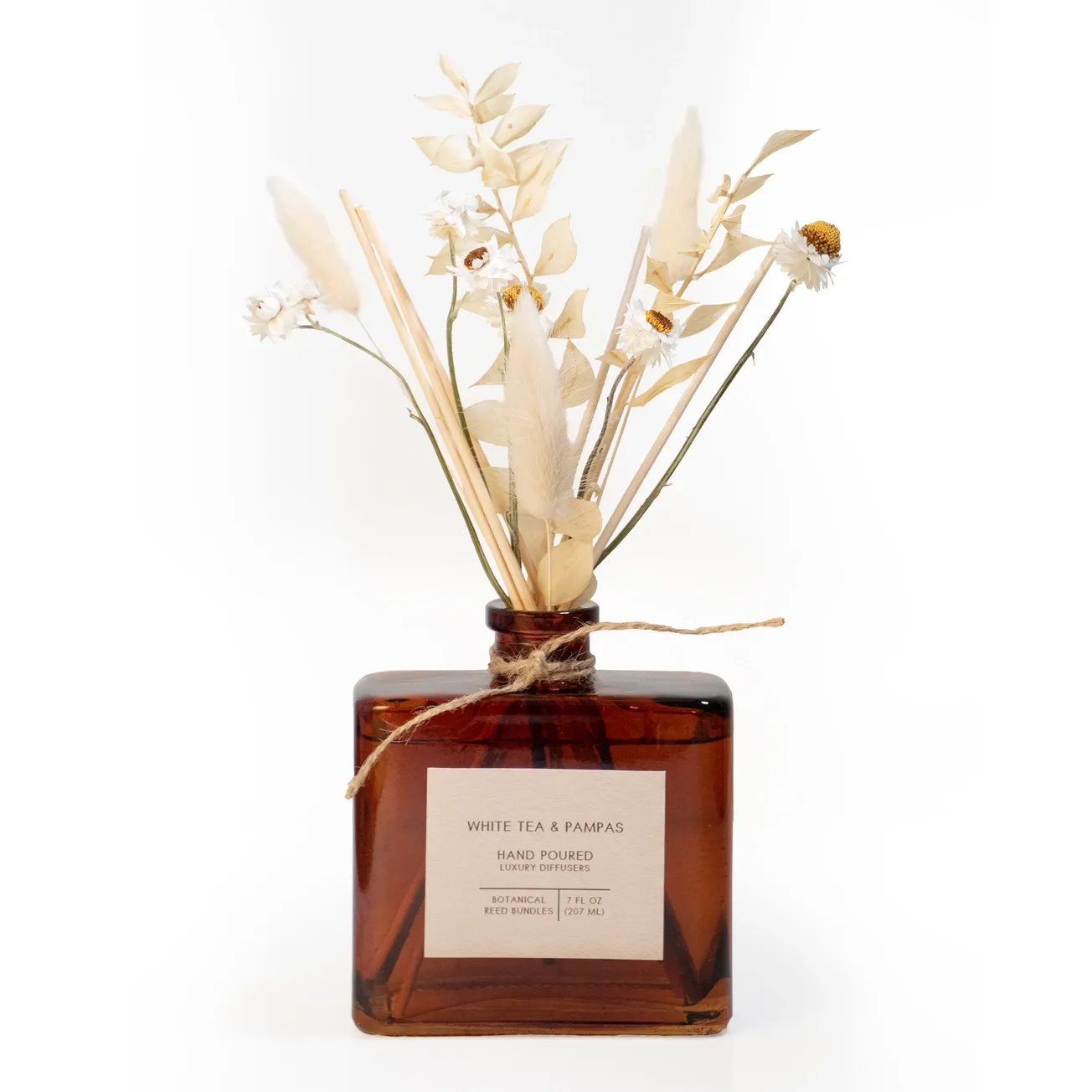 White Tea &amp; Pampas Bouquet Reed Bundle Fragrance Diffuser