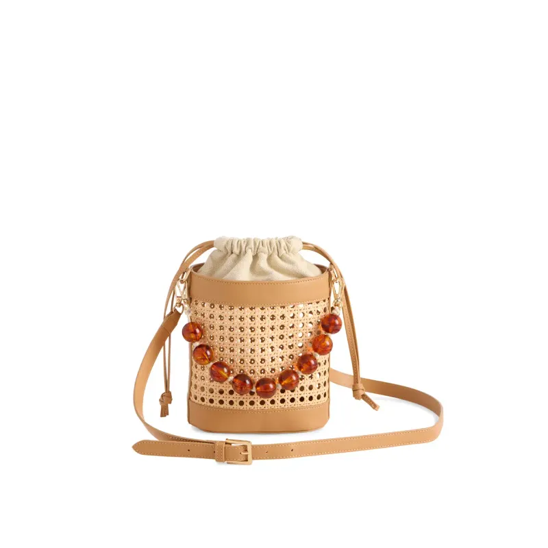 Tan Lyra Bucket Bag