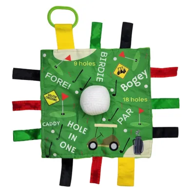 Golf Baby Learning Lovey Tag Toy 10" X 10"