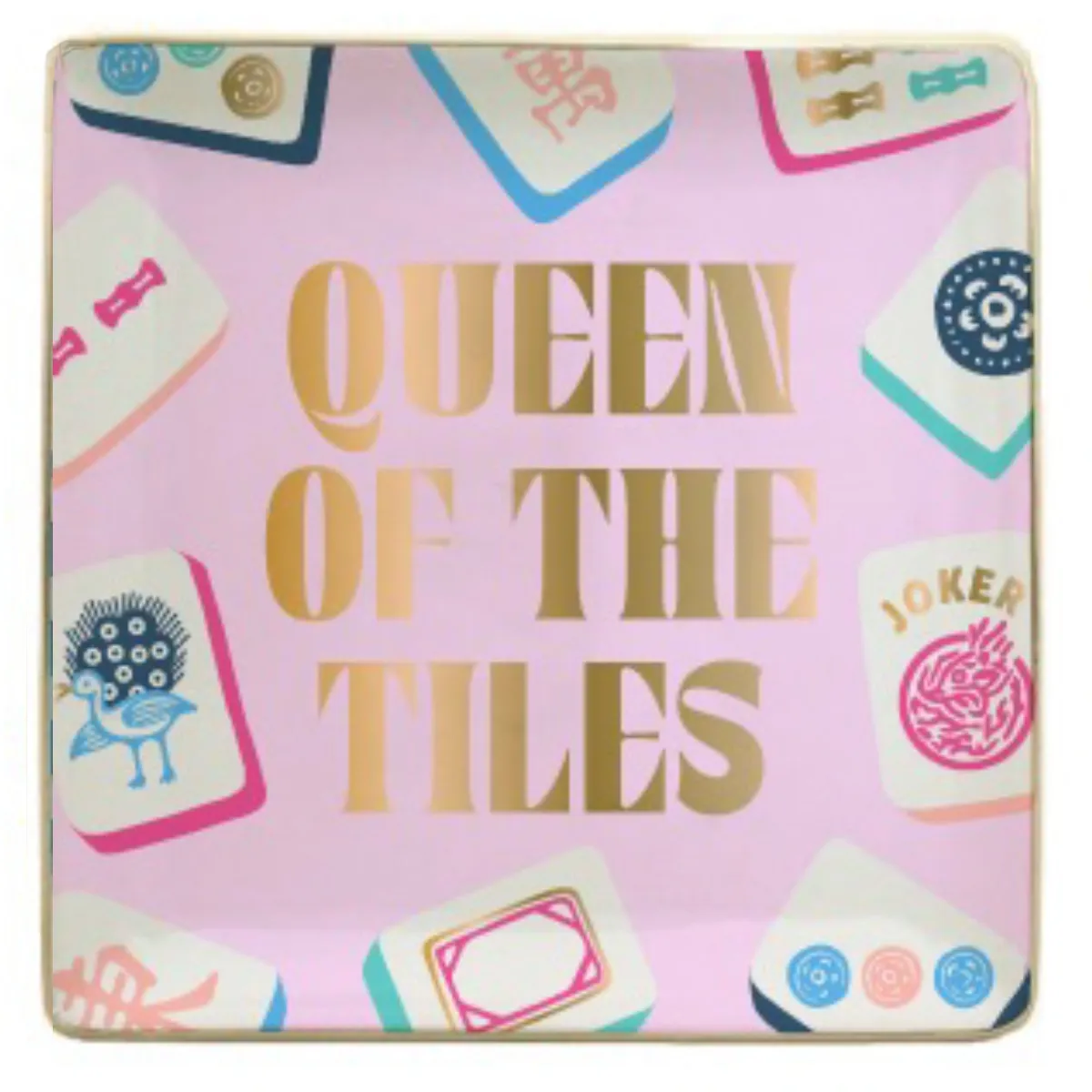 Queen of the Tiles Ceramic Trinket Tray