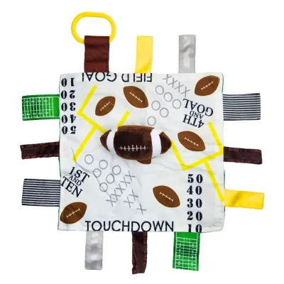 Football Baby Learning Lovey Tag Toy 10" X 10"