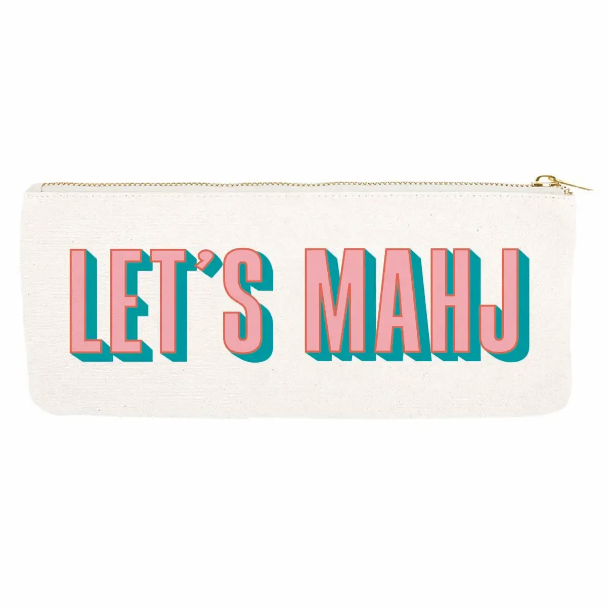 Let's Mahj Canvas Tile Pouch