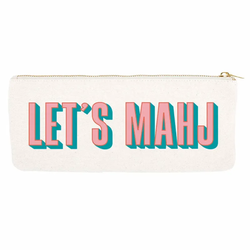 Let's Mahj Canvas Tile Pouch