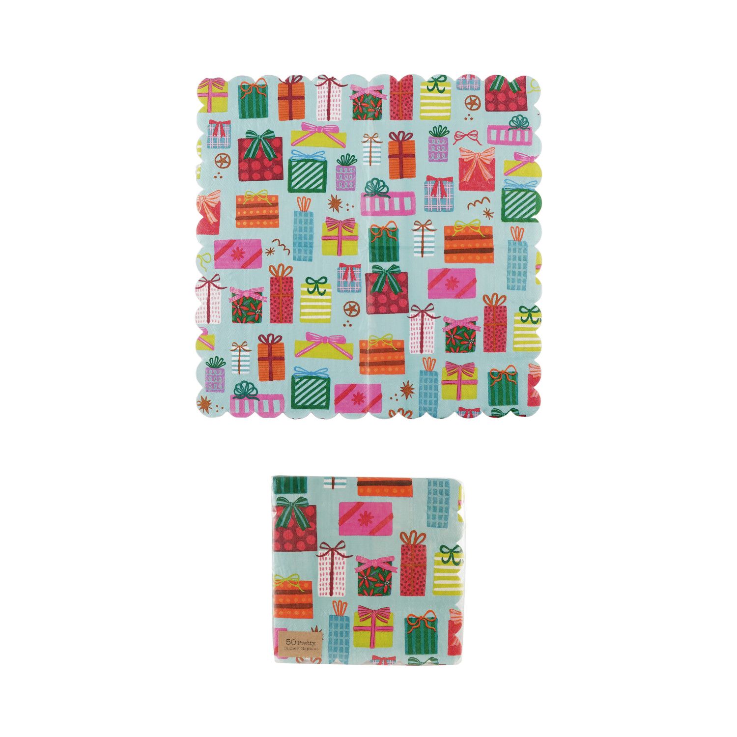 Gift Box Scalloped Napkins