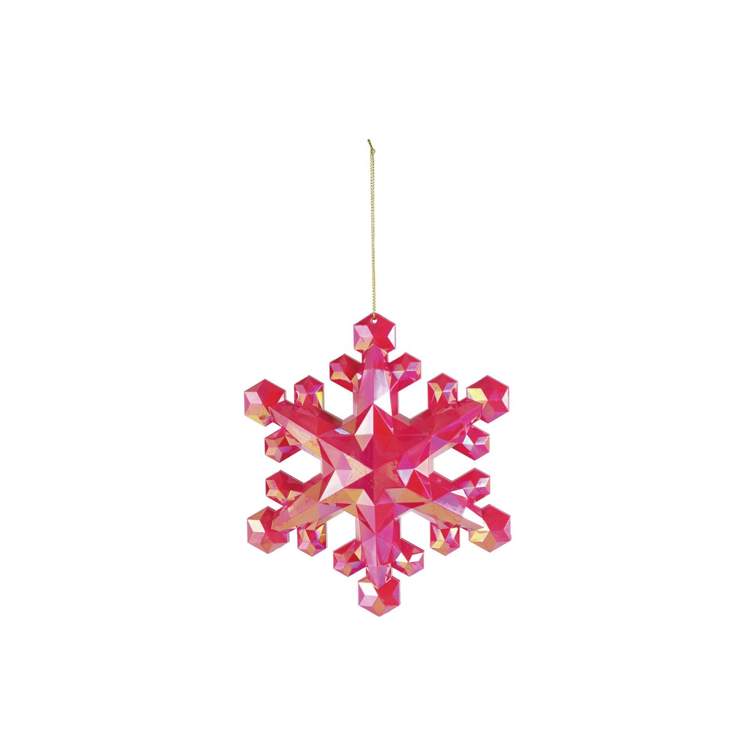 Pink Acrylic Snowflake Ornament