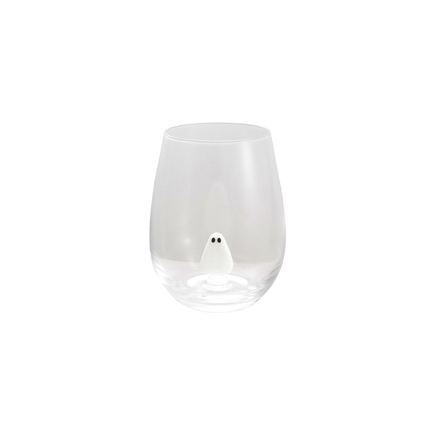 Stemless Wine Glass w/ Hand-Blown Ghost Inside