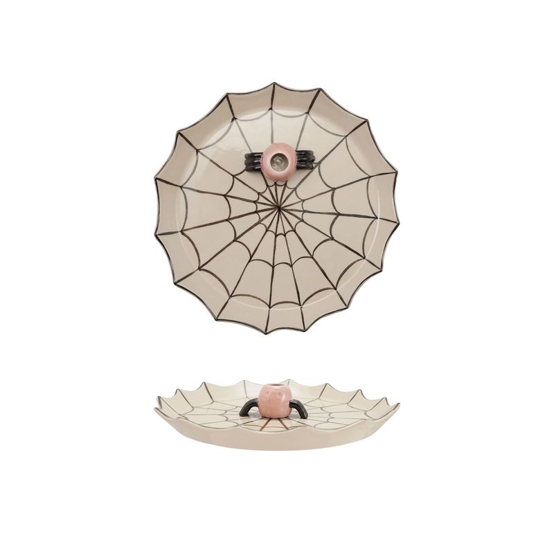 Spider Web Shaped Platter w/ Toothpick Holder