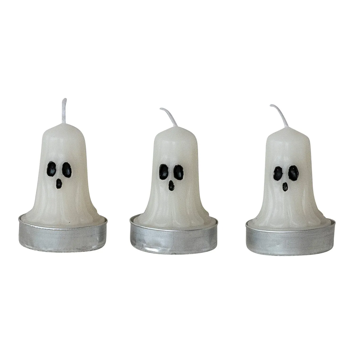 Unscented Ghost Shaped Tealights in Box (S/9)