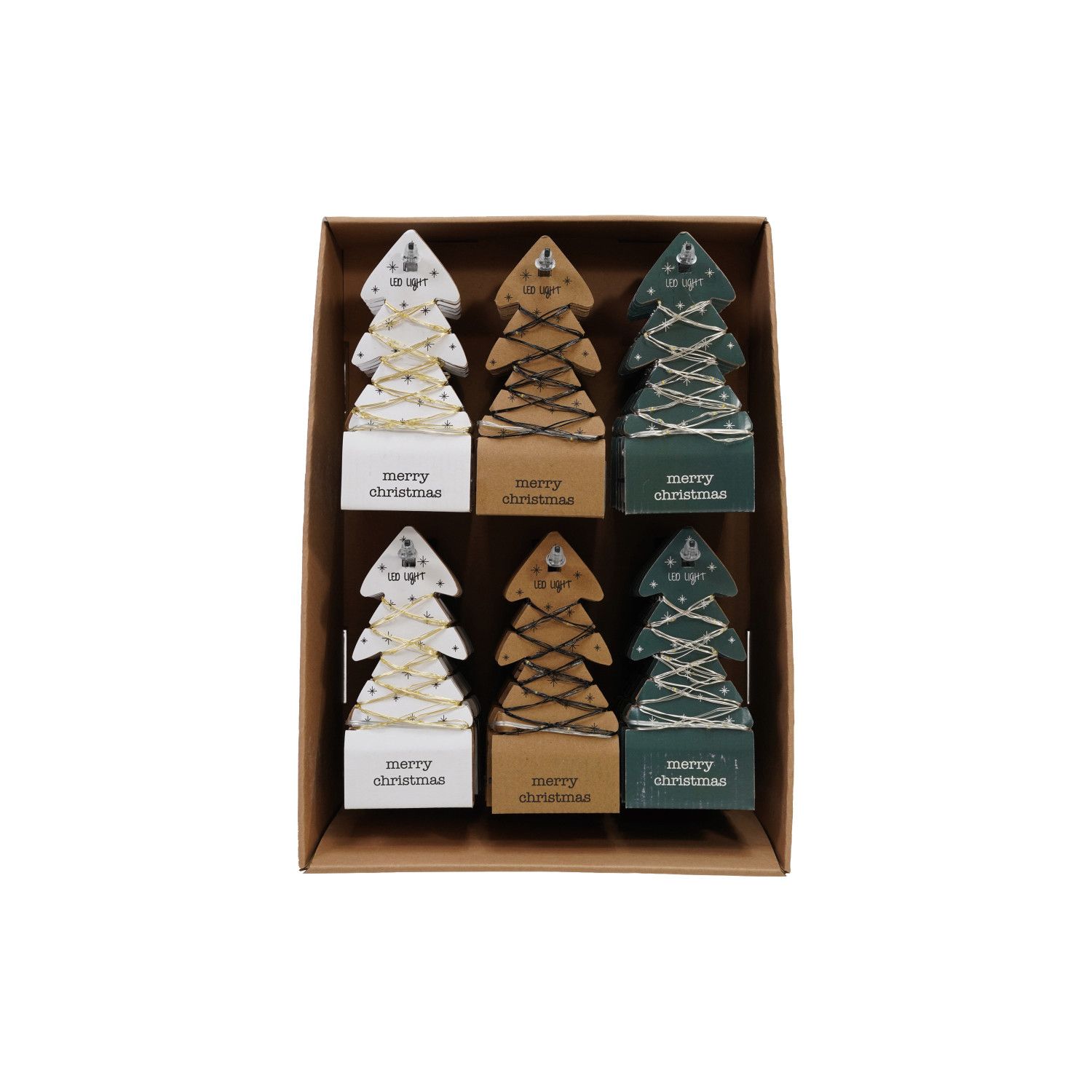 118"L LED String Lights on Tree Shaped Card