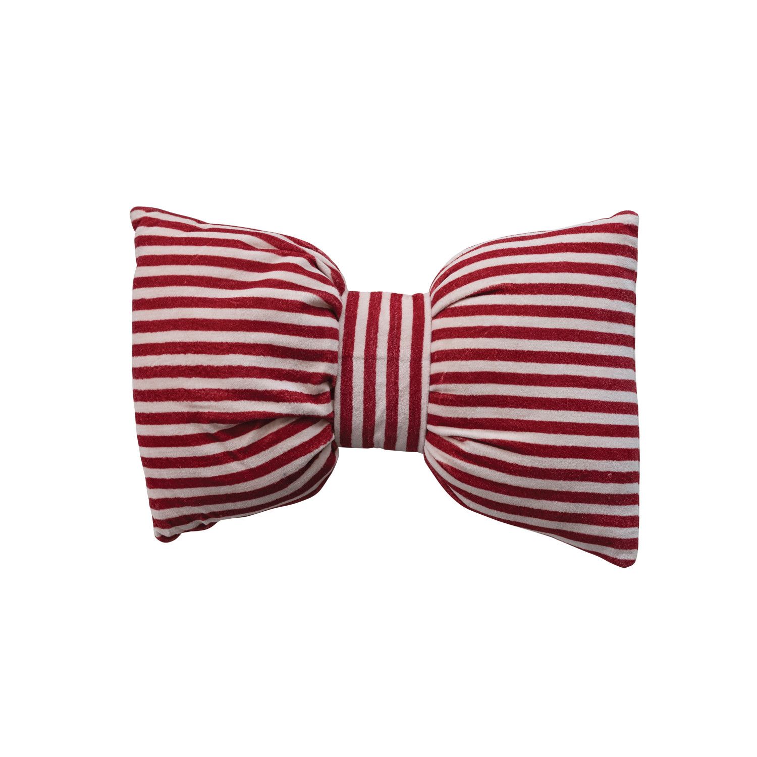 Peppermint Stripe Bow-Shaped Pillow