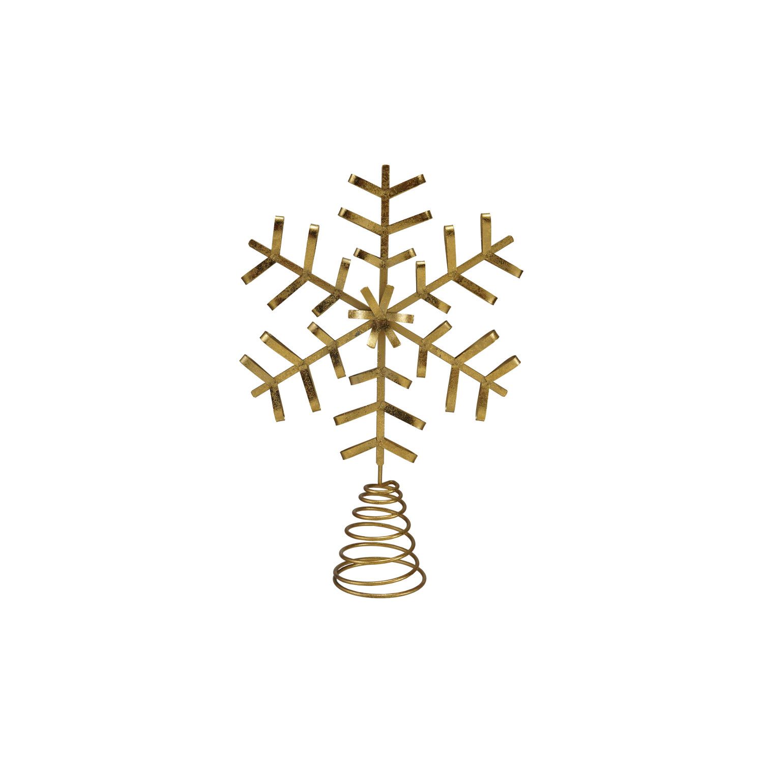 Gold Metal Snowflake Tree Topper