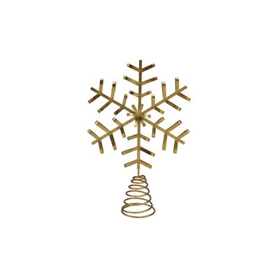 Gold Metal Snowflake Tree Topper