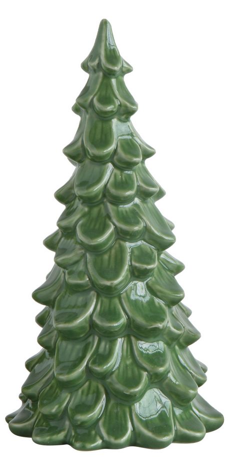 8"  Stoneware Tree - Dark Green