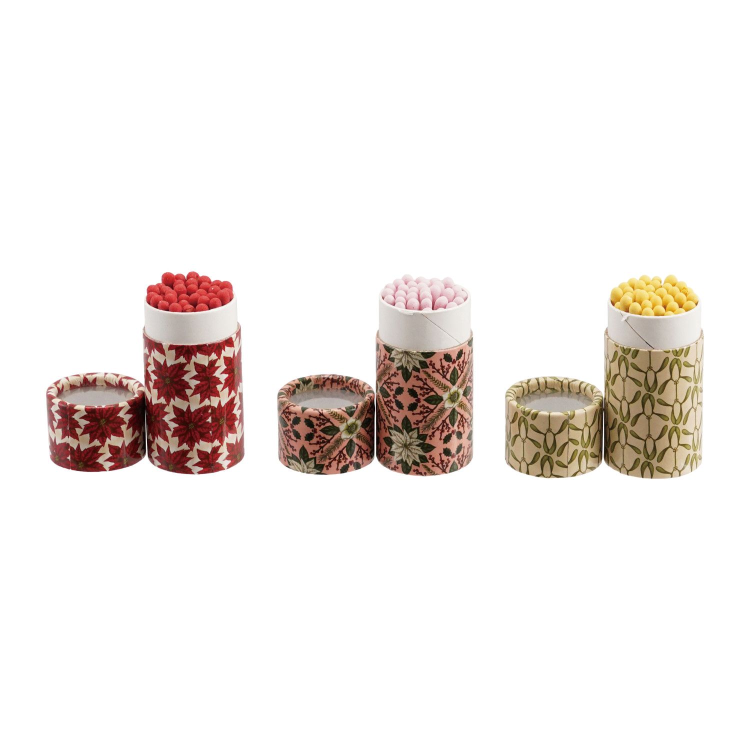 White Poinsettia Safety Matches