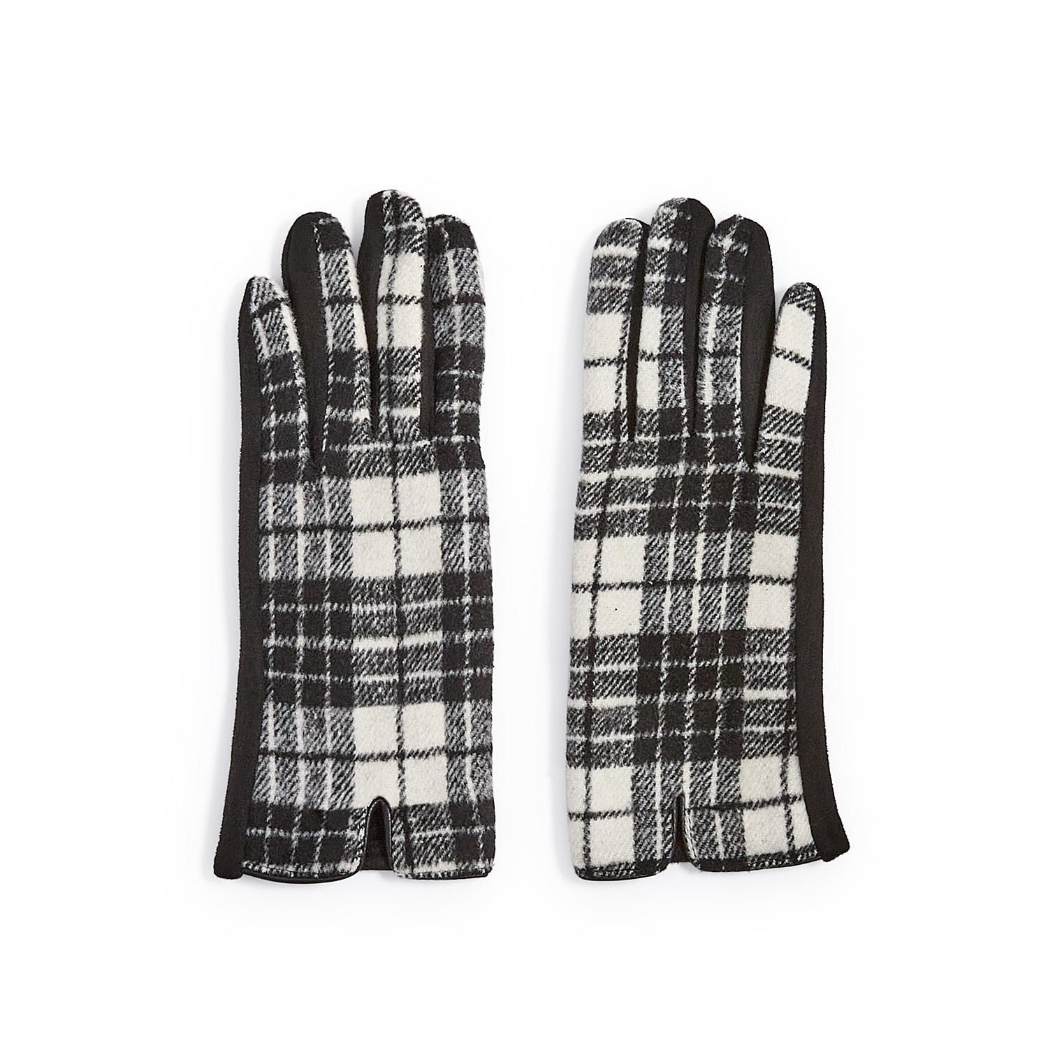 Blair Gloves with Touchscreen Fingertips -, Color: Black Plaid