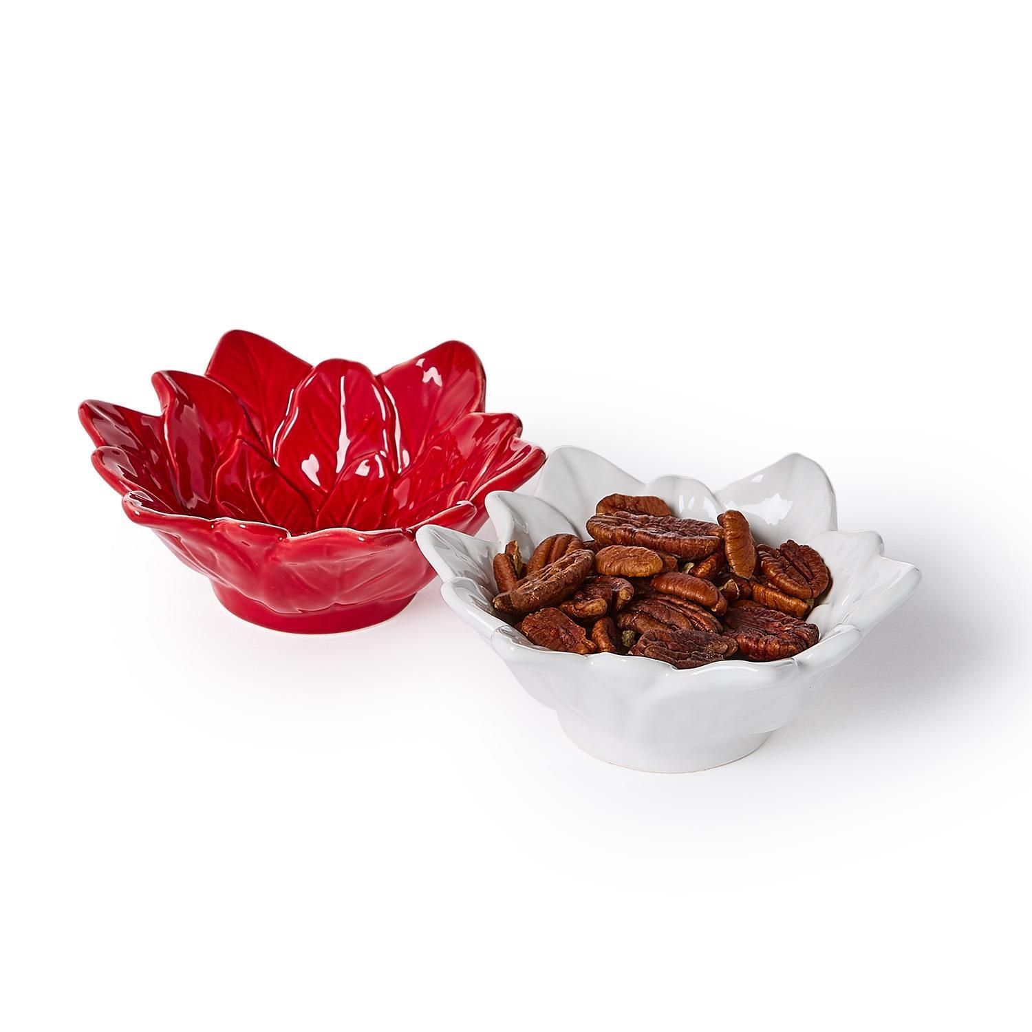 Red Poinsettia Dish
