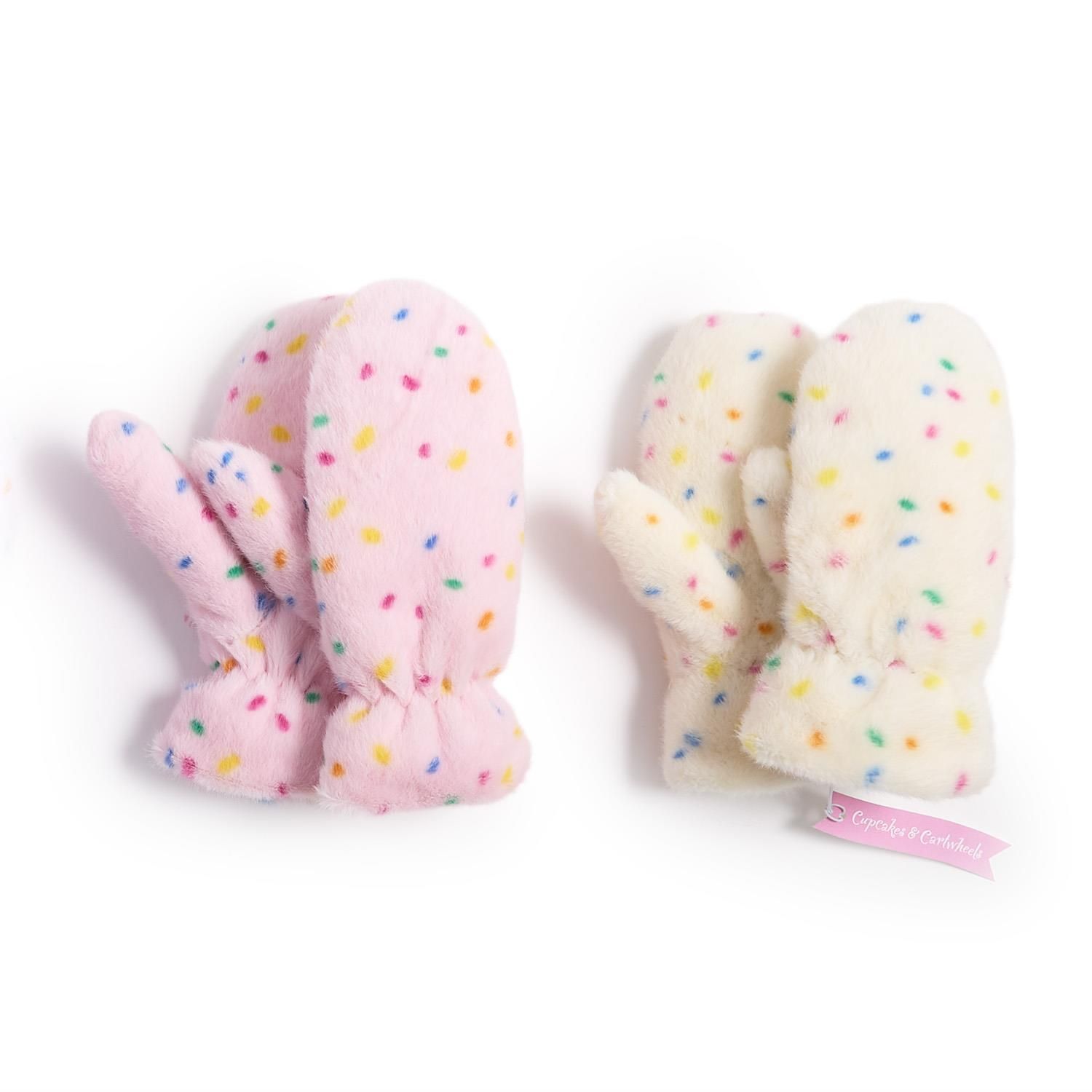 Sprinkles Faux Fur Mittens in