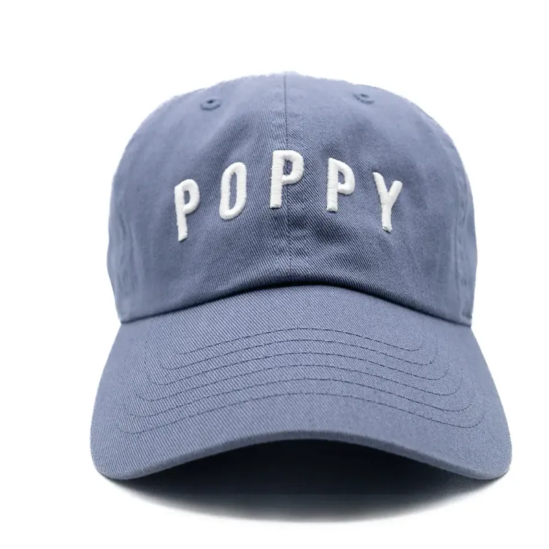 Dusty Blue Poppy Hat