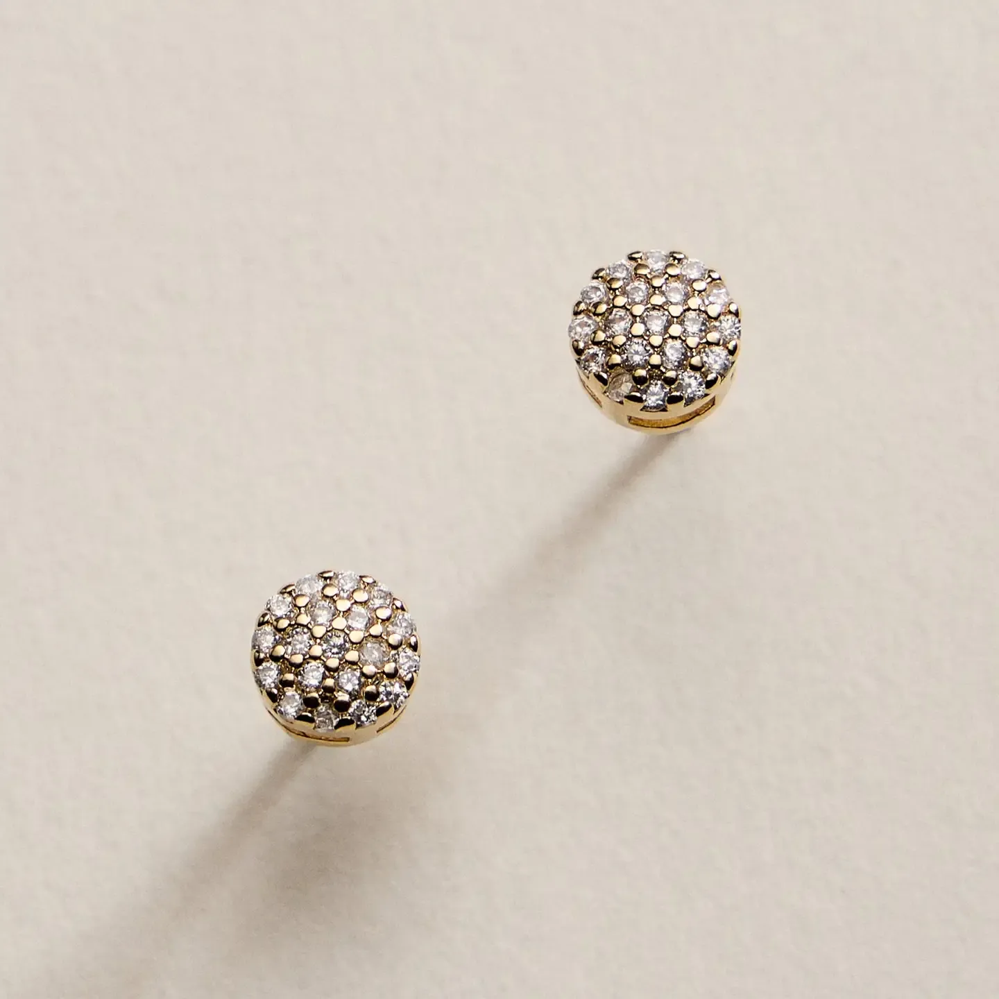 Gold Filled Pave Crystal Earrings