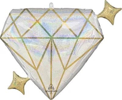 Bride To Be Diamond Holographic Balloon 27"