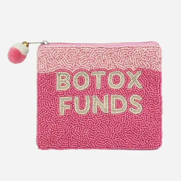 Botox Funds Beaded Coin Pouch