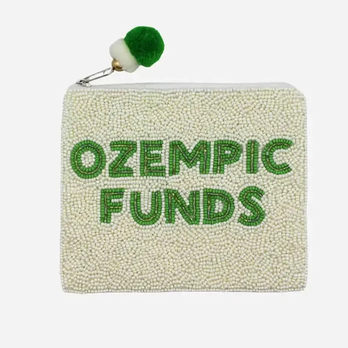 Ozempic Funds Beaded Coin Pouch