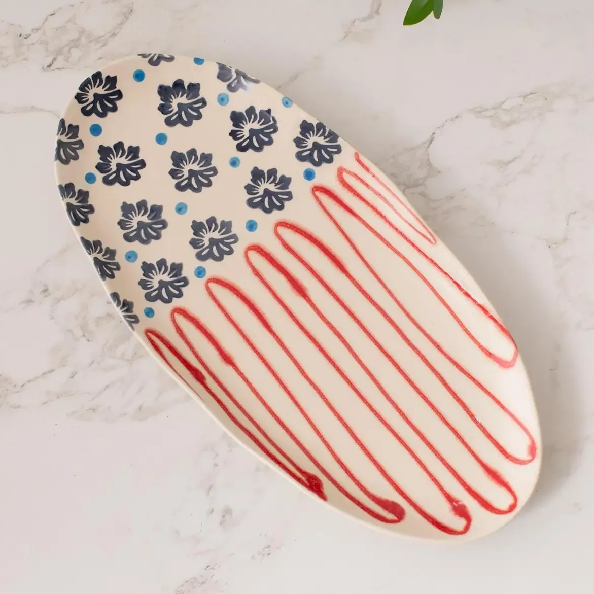 Americana Folk Art Platter