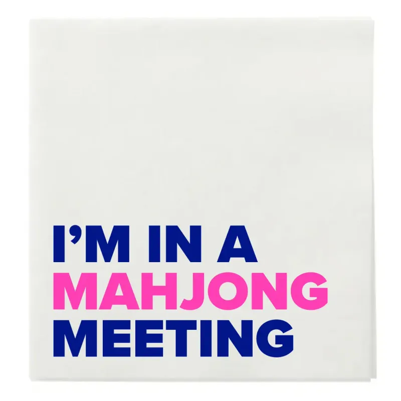 “I’m in A Mahjong Meeting” Cocktail Napkins