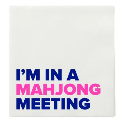 “I’m in A Mahjong Meeting” Cocktail Napkins