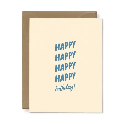 Happy x4 Birthday Card