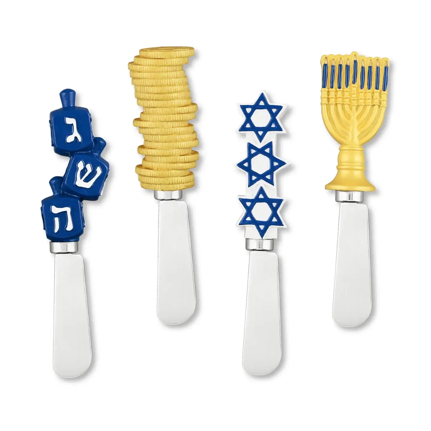 Hanukkah Polyresin Cheese Spreader (S/4)