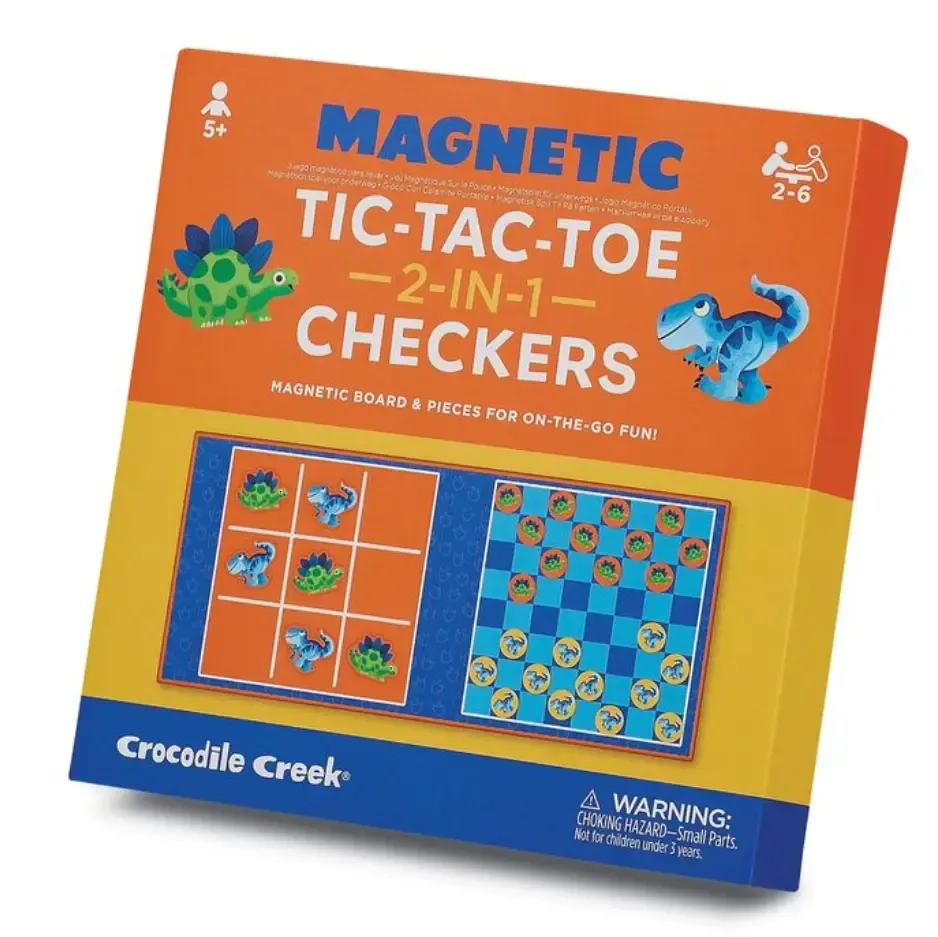 Magnetic Tic Tac Toe &amp; Checkers Set -