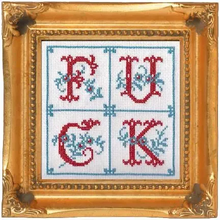 Cross Stitch Kit -, Style: Fancy F*Ck
