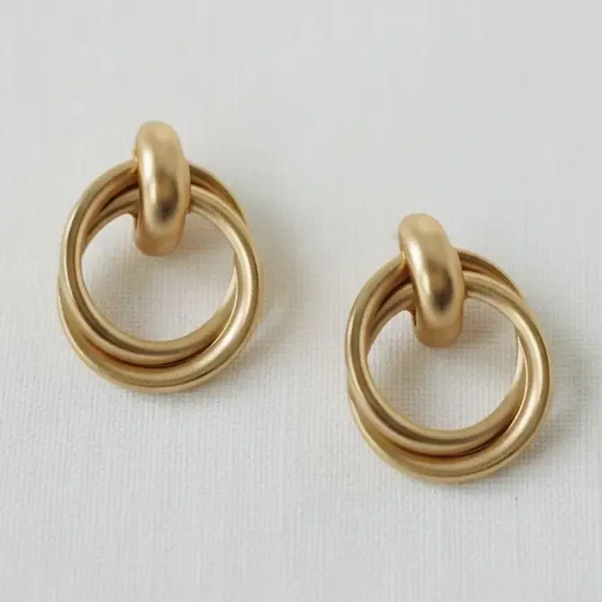Vintage Inspired Geometric Knot Stud Earrings