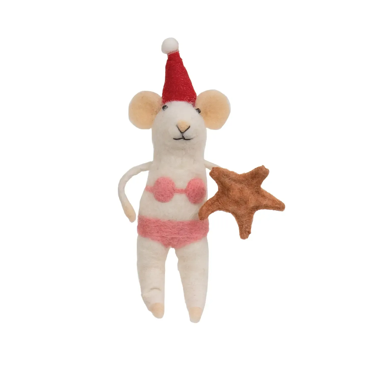 Bikini Mouse Felted Ornament